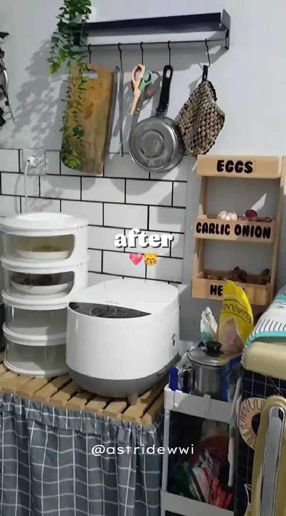 makeover dapur rumah subsidi buluk jadi estetik © TikTok