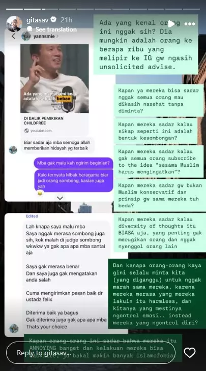 gitasav stres diceramahi soal childfree © 2025 Instagram gitasav stres diceramahi soal childfree © 2025 Instagram