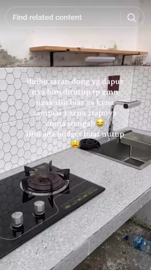 bikin dapur rumah subsidi tuai cibiran © TikTok bikin dapur rumah subsidi tuai cibiran © TikTok