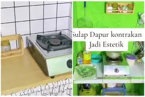 Luasnya cuma sepetak, emak-emak ini punya trik perluas dapur sempit modal tak sampai Rp 100 ribu