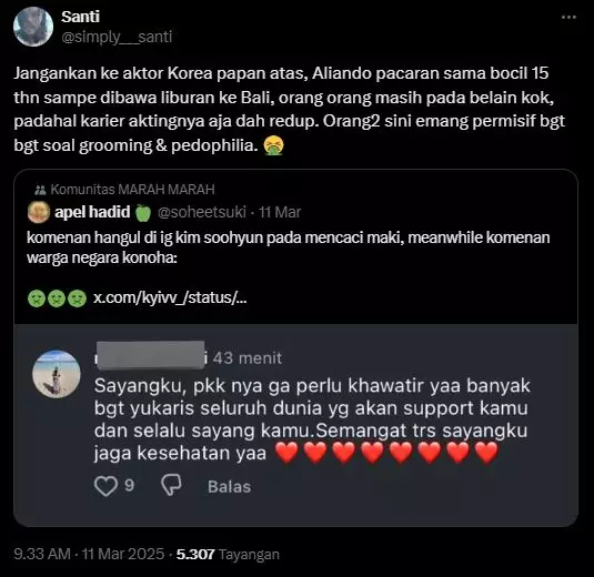 aliando diserang pacari richelle di bawah umur © 2025 brilio.net