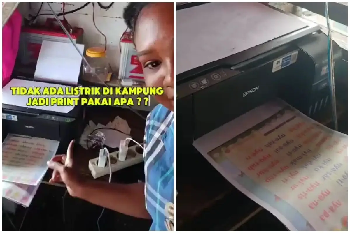 Tak ada akses listrik di kampung, wanita asal Papua ini punya cara kreatif untuk bisa ngeprint