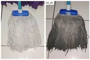 Trik mudah memutihkan kain pel dekil kumal tanpa direndam semalaman, cuma pakai 1 bahan dapur