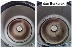 Trik simpel membersihkan dasar rice cooker gosong tanpa digosok cuka, cuma pakai 2 bahan sederhana