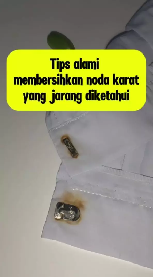 Trik jitu hilangkan noda karat di pakaian © Facebook
