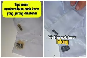 Trik jitu hilangkan noda karat di pakaian tanpa dicuci sabun, bersih seketika cuma tambah 1 jenis buah