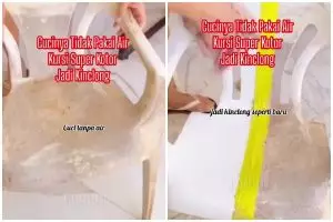 Trik bersihkan kursi plastik super kotor tanpa dicuci air, jadi putih pakai tambahan 1 bahan minuman