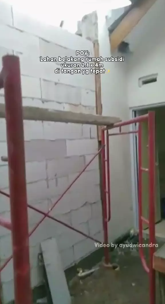 Lahan sempit jadi dapur mungil © TikTok Lahan sempit jadi dapur mungil © TikTok