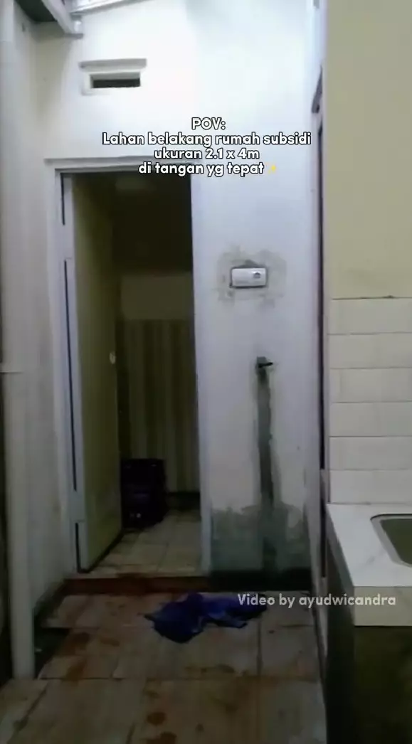 Lahan sempit jadi dapur mungil © TikTok Lahan sempit jadi dapur mungil © TikTok