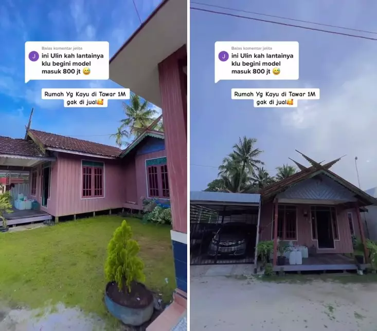 rumah kayu 1 miliar © TikTok