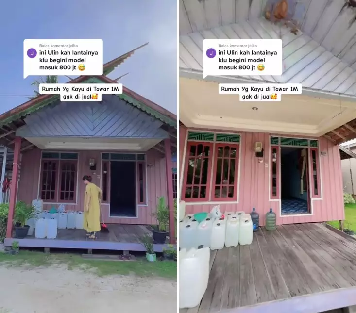 rumah kayu 1 miliar © TikTok