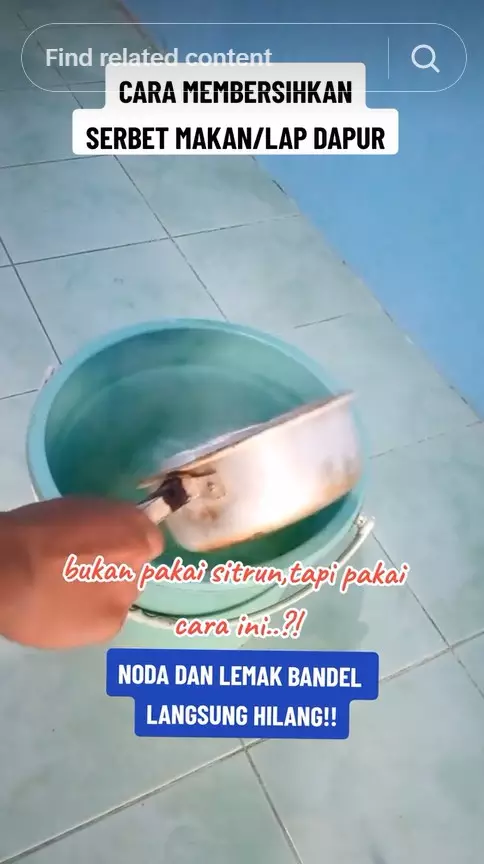 trik cuci serbet dapur bau apek dan kumal © TikTok