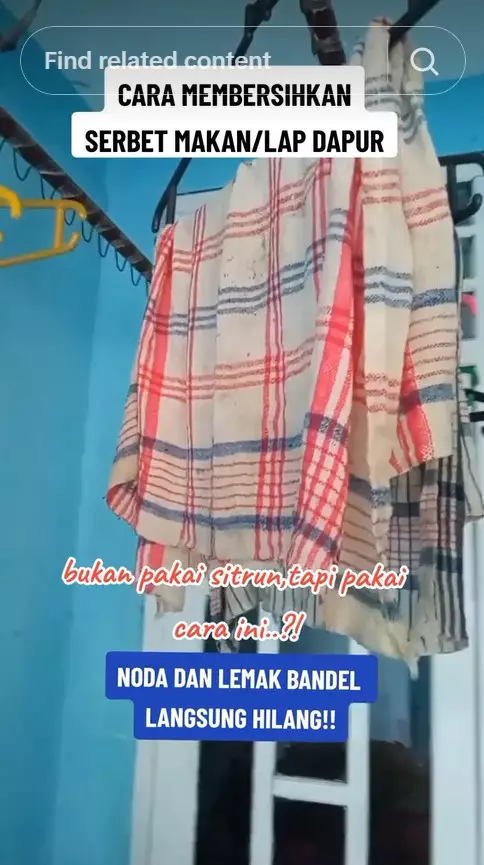 trik cuci serbet dapur bau apek dan kumal © TikTok
