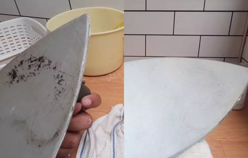 hilangkan kerak gosong setrika tambah 1 bahan masak © berbagai sumber