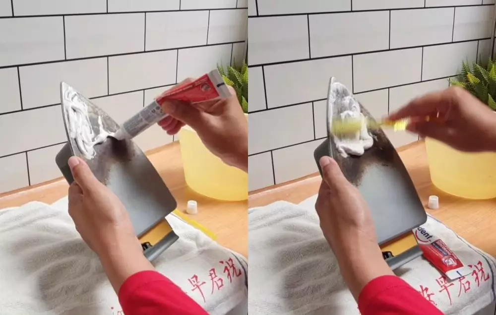 hilangkan kerak gosong setrika tambah 1 bahan masak © berbagai sumber