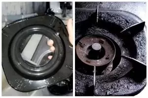 Trik agar kerak tebal di tungku kompor bersih hilang tanpa direndam cuka, cuma pakai 3 bahan dapur