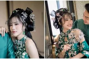 Pesonanya disebut mirip putri kerajaan Cina, ini 7 detail makeup Jessica Jane saat acara sangjit