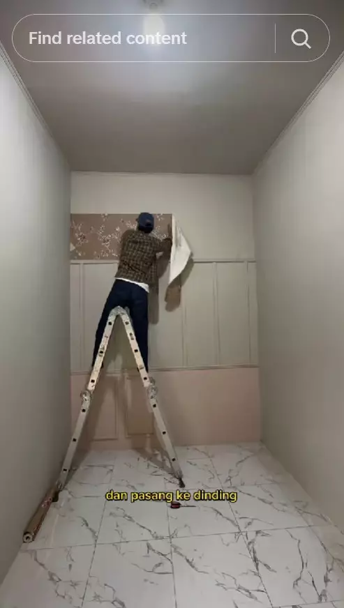 ruangan sempit dimakeover jadi kamar estetik © TikTok ruangan sempit dimakeover jadi kamar estetik © TikTok