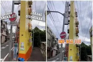 9 Potret rumah setipis kartu ini interiornya bikin heran, sesaknya langsung terasa