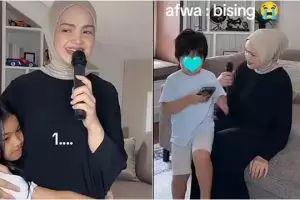Momen detik-detik Siti Nurhaliza diprotes anaknya punya suara bising, respons sang diva tuai pujian