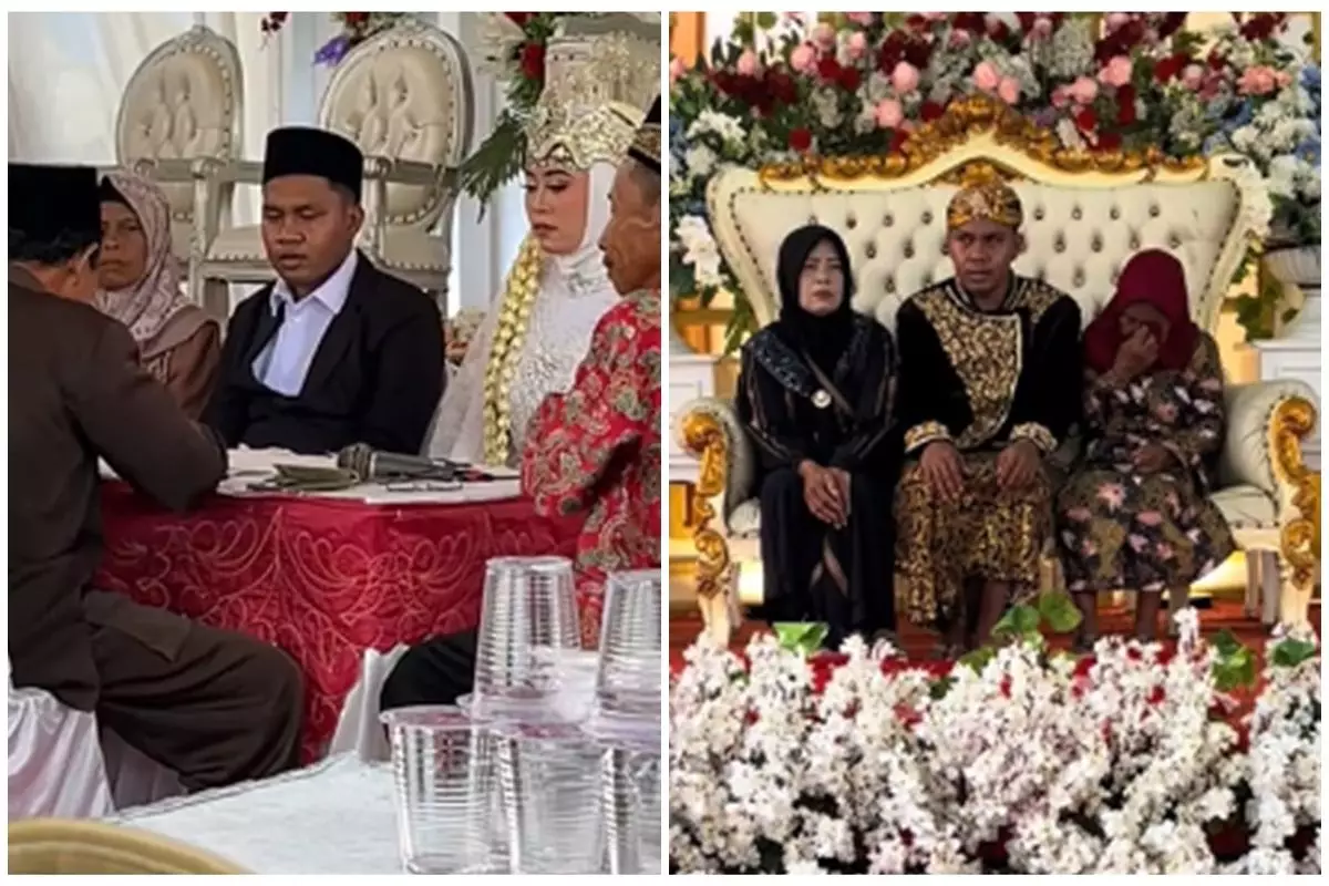 Pria ini ditinggal istri usai akad nikah, saat resepsi cuma didampingi keluarga, kisahnya haru pol