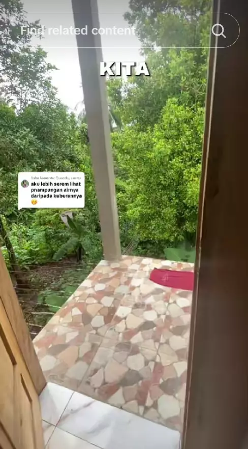 Wanita ini punya rumah sekelilingnya kuburan © TikTok