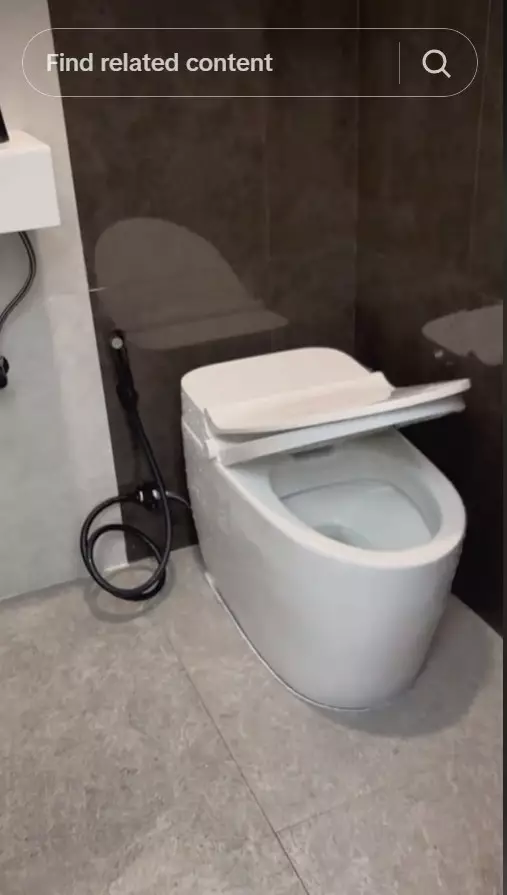 Kamar mandi rumah subsidi sempit dimakeover beda © TikTok Kamar mandi rumah subsidi sempit dimakeover beda © TikTok