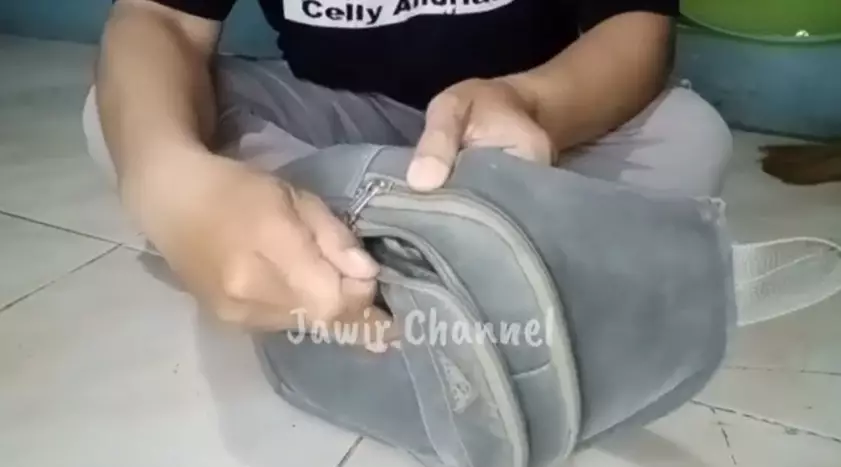memperbaiki resleting tas rusak YouTuber jawir channel