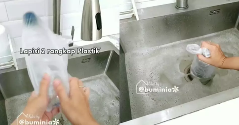 Ini trik atasi wastafel mampet cuma pakai 2 sampah dapur © Instagram