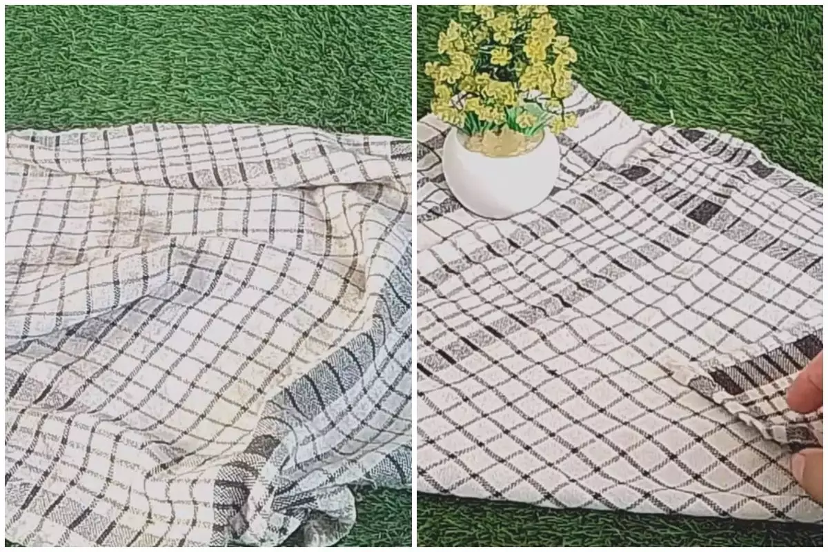 Tak perlu disikat, begini trik ampuh hilangkan kotoran minyak pada lap kain dalam waktu 10 menit