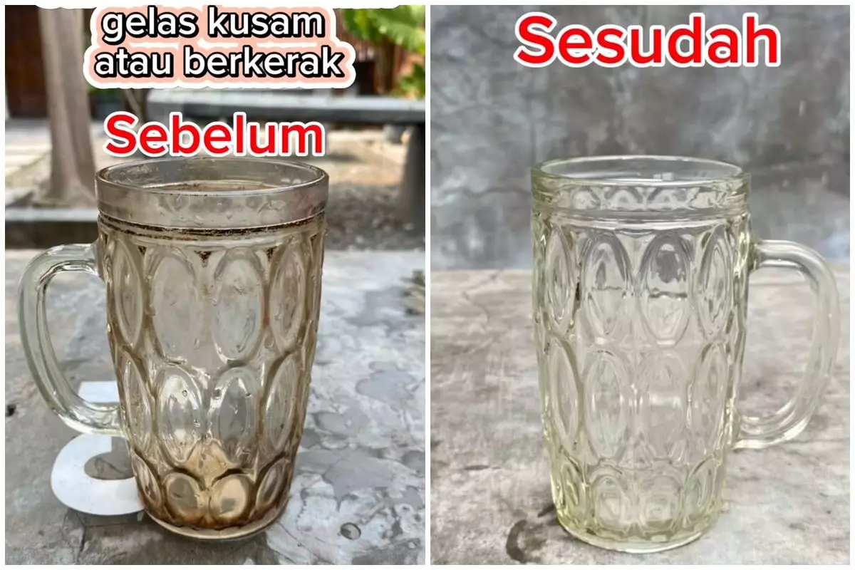 Tak perlu digosok pakai sabun, ini trik ampuh bersihkan gelas kaca kusam cuma pakai 1 bahan sederhana