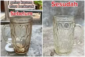 Tak perlu digosok pakai sabun, ini trik ampuh bersihkan gelas kaca kusam cuma pakai 1 bahan sederhana