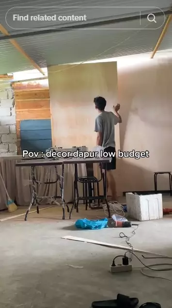 makeover low budget dapur atap seng © TikTok