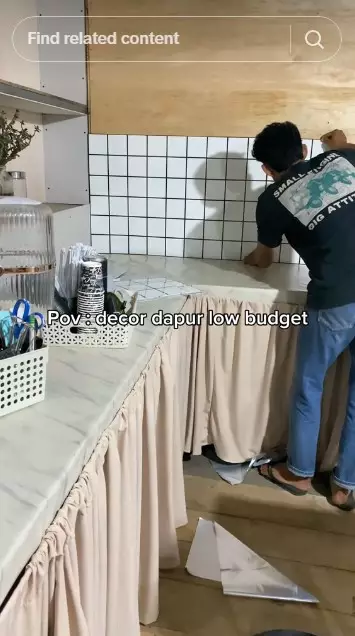 makeover low budget dapur atap seng © TikTok