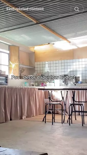 makeover low budget dapur atap seng © TikTok