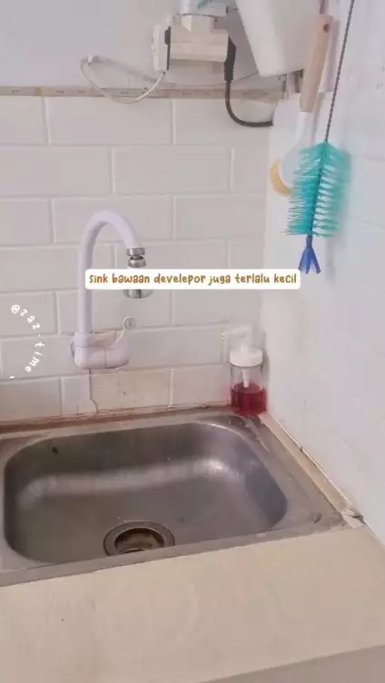 Dapur rumah subsidi makeover jadi plong © Instagram Dapur rumah subsidi makeover jadi plong © Instagram