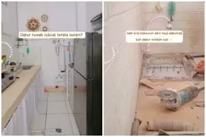 Dapur rumah subsidi ini awalnya terasa sempit, 9 potret hasilnya usai makeover jadi bikin plong
