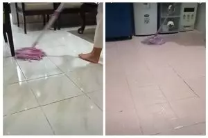 Trik mengepel lain agar kinclong meski tanpa cairan pembersih khusus, cuma pakai 2 bahan sederhana