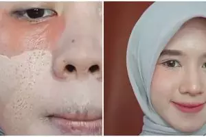 Cara atasi wajah berpori besar saat pakai foundation agar tak bolong, praktis pakai 1 alat makeup