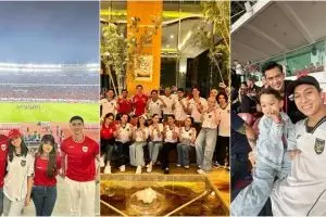 8 Potret artis nonton Timnas Indonesia Vs Bahrain di GBK, Fuji pamer kedekatan dengan Verrell Bramasta