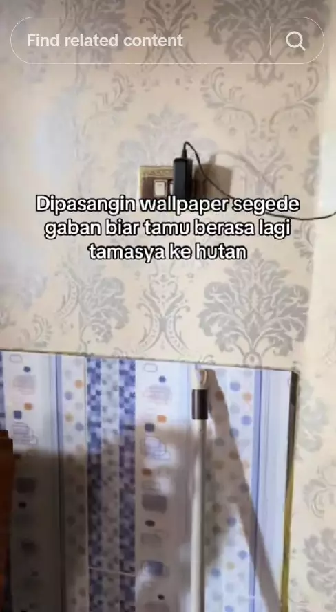 interior ruang tamunya dengan konsep nabrak © TikTok