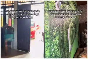 Konsep rumah tanpa selera ini interiornya terkesan 'ngasal', serasa di hutan dengan kursi kerajaan