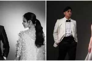 Siap nikah usai 4 tahun pacaran, 9 potret prewedding Harris Vriza dan Haviza Anjani berkonsep monokrom