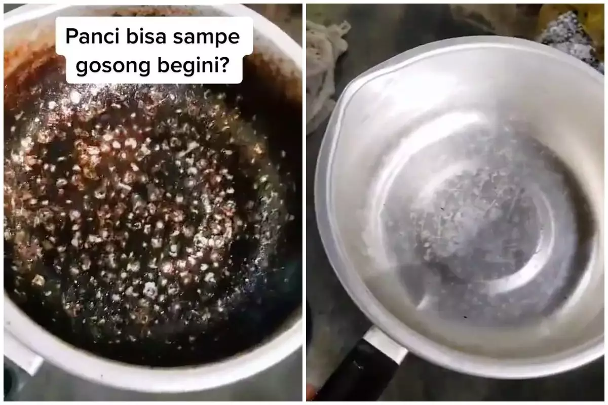 Tanpa perlu direndam, ini cara efektif bersihkan kerak gosong pada panci cuma pakai 2 bahan dapur