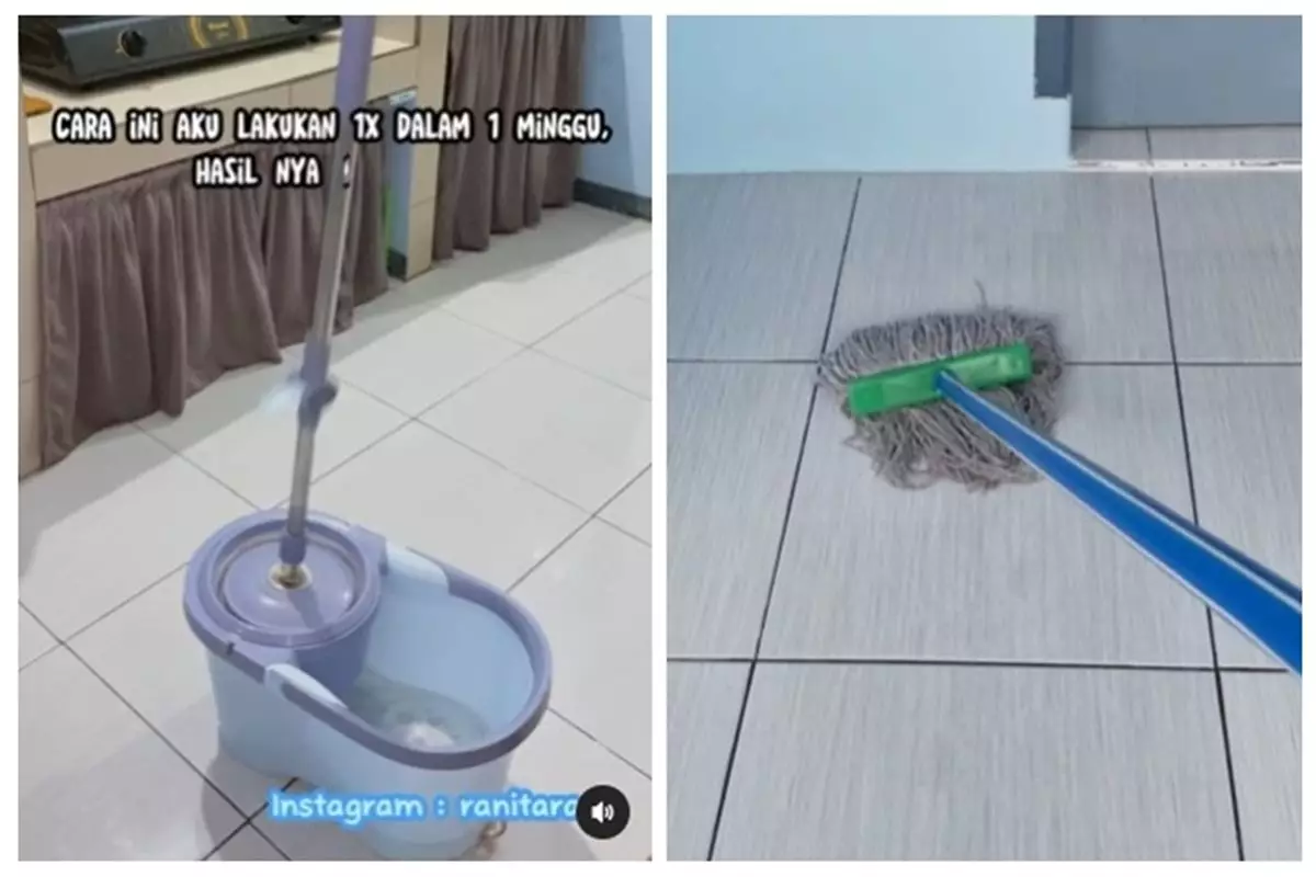 Trik mengepel lantai agar wangi dan kesat tanpa pakai sabun cuci piring, hanya tambah 1 bahan dapur