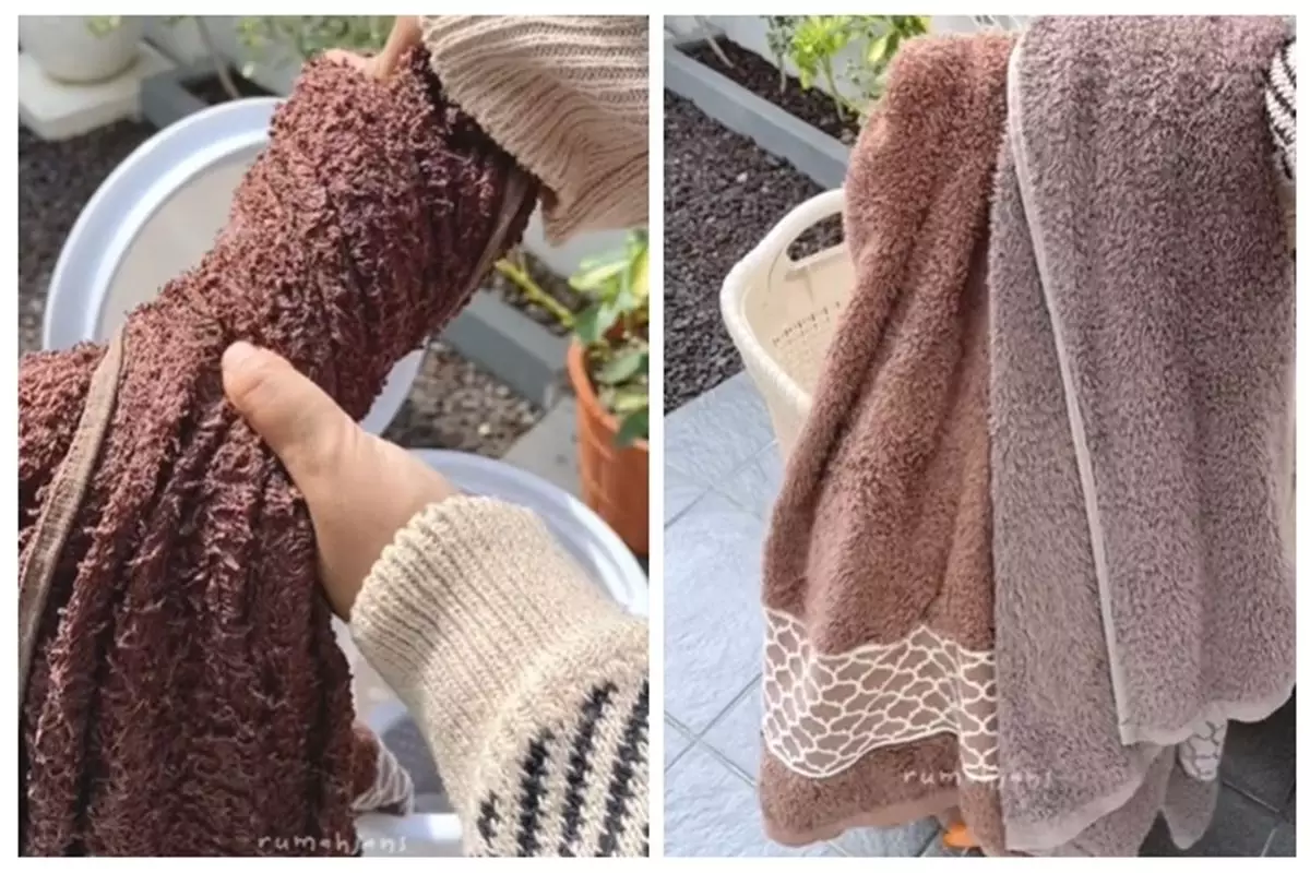 Trik mencuci handuk agar semakin bersih dan tak kaku tanpa direndam sitrun, cukup tambah 1 bahan dapur