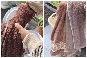 Trik mencuci handuk agar semakin bersih dan tak kaku tanpa direndam sitrun, cukup tambah 1 bahan dapur