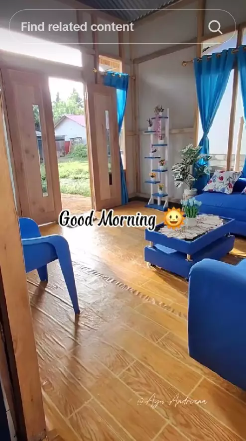 rumahnya cuma dinding papan semen © TikTok