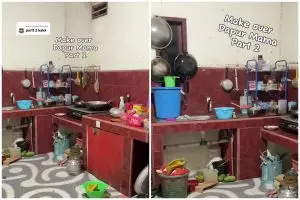 Dapur buluk punya mama dimakeover jadi apik dan rapi, 9 potret visualnya bikin emak-emak mupeng