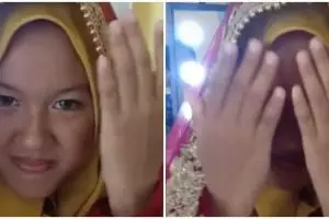 Hasilnya bikin lupa wajah aslinya, 11 transformasi wanita dirias jadi pengantin India ini beda pol